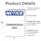 Signmission Compressed Gas OSHA Notice Sign, Vinyl Decal, 7in W x 10in L, 2PK OS-2PACK-NS-D-710-V-10753 - alternate 3